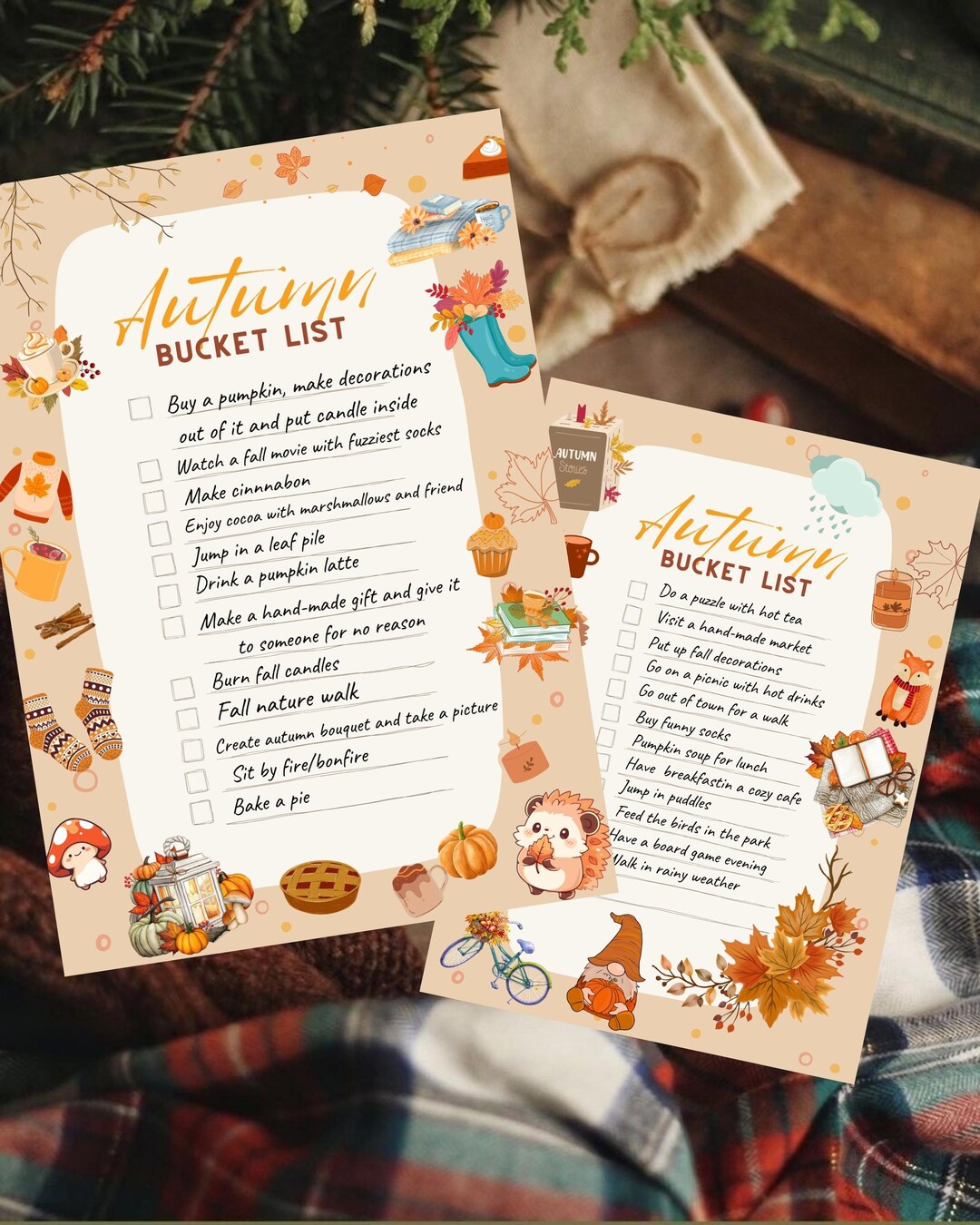 Autumn Planner, Autumn Bucket List, Activities List, for Autumn, Fall ...