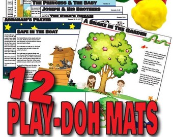 12 Bible Play-doh mats