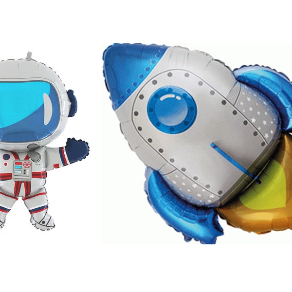 Rocket, space, astronaut balloon Ø60-91 cm, helium balloon foil balloon balloon,