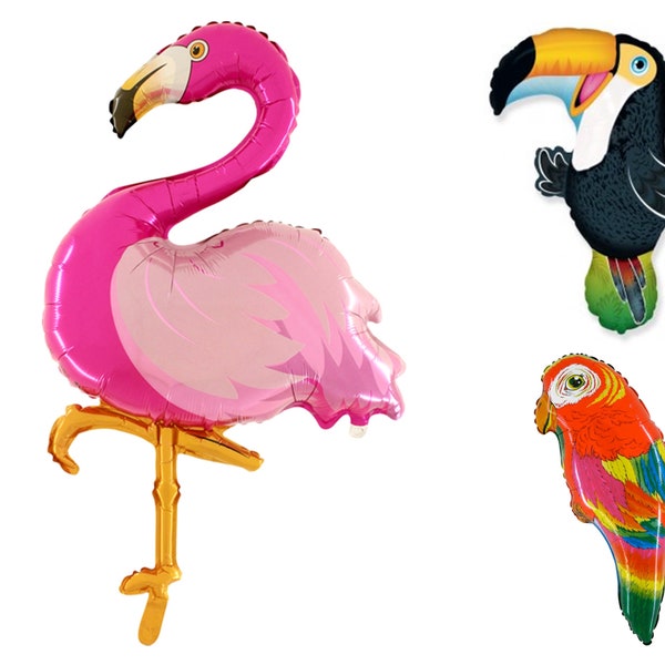 Vögel, Papagei, Tucan, Flamingo Ballon, Flienballon, Heliumballon, Luftballon