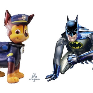 Airwalker Batmann, Chase, Paw Patrol, Luftballon,XXL Ballon Folienballon