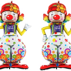 Party Clown XXL Ø 73x124cm, Airloon, Airwalker, Folienballon, Folien, Heliumballon