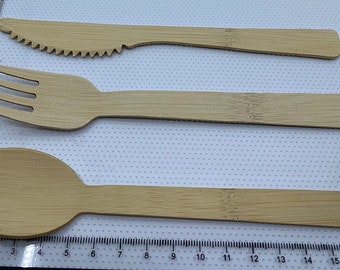 Biodegradabile eco friendly 17cm usa e getta di bambù posate ... - Alibaba