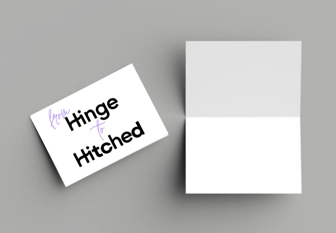From Hinge to Hitched Card Printable Digital Download Wedding