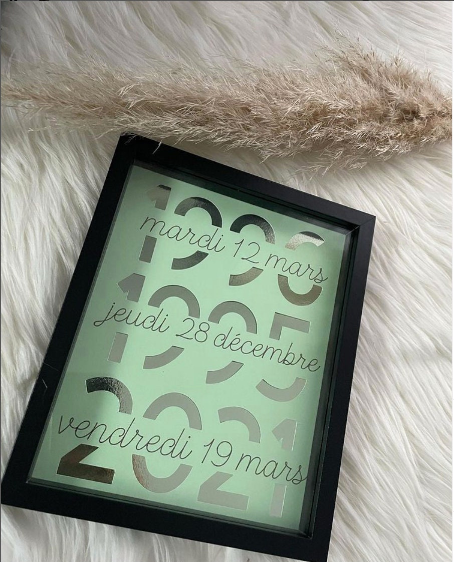 Cadre Personnalisé avec Date Naissance