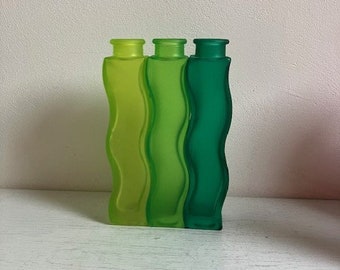 Set van drie Ikea Skämt glazen vaasjes, groen