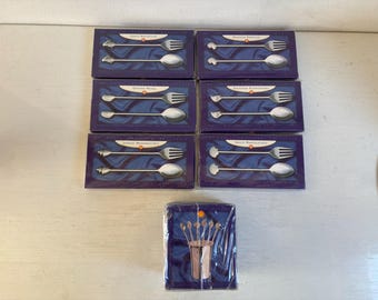 8 fourchette à huîtres Couvert CHRISTOFLE modèle ALBI Métal argenté 15 cm