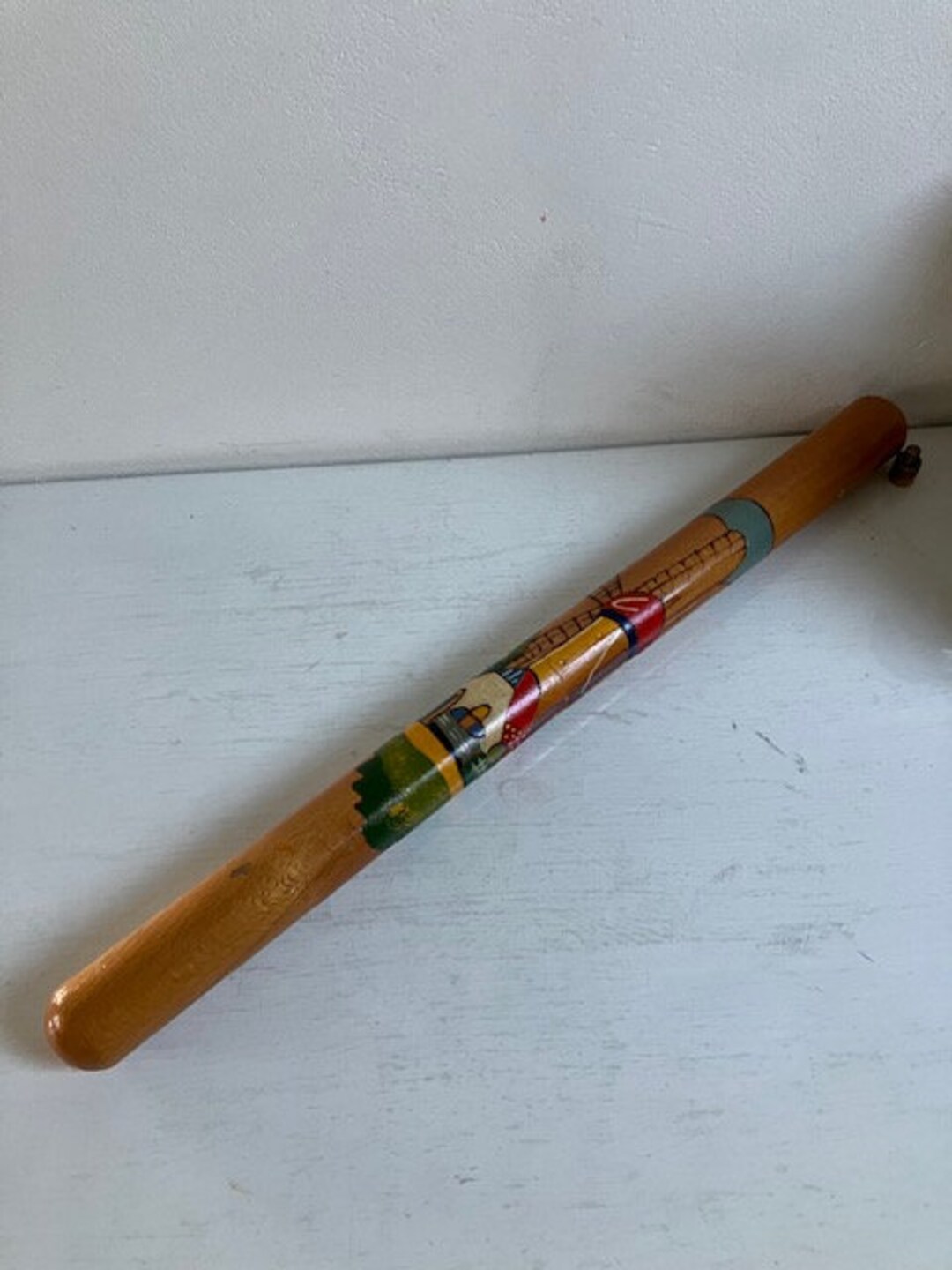 Wooden Vintage Knitting Needle Case, Handpainted, Mill Etsy
