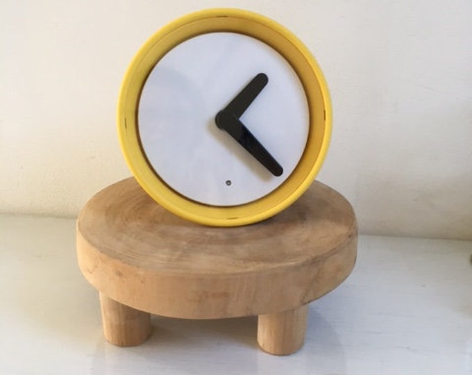 Ikea Stolpa Clock, Yellow, Design by Henrik Preutz Etsy