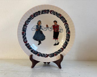Figgjo Flint Snack Set: Mid-century Multicolor Folklore, Norway - Etsy