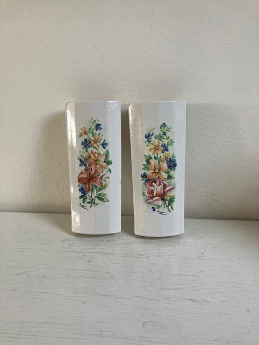Set of Two Radiator Water Containers, Humidifiers, Flowers, Retro, Wall ...
