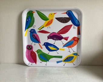 Ikea dienblad Bärbar, vogels, melamine, design S. Edholm/L. Ullenius