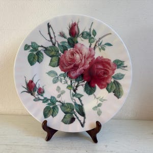 Plate, Roy Kirham, English Rose, Fine Bone China, 1992