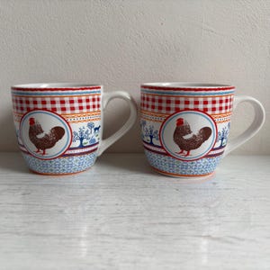 Set of two mugs with a Dutch farm decor, Albert Heijn