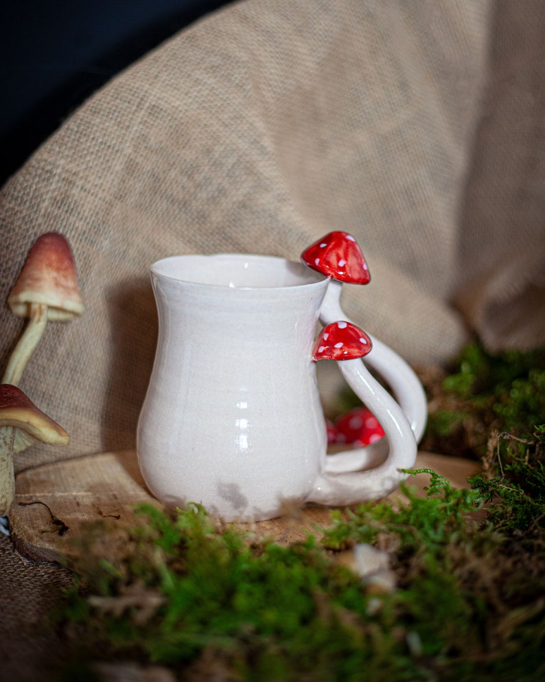 Mug champignons / tasse / céramique image 1