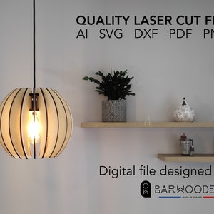 LAMPSHADE / Laser cut file / Instant download .ai .svg .dxf .pdf .png