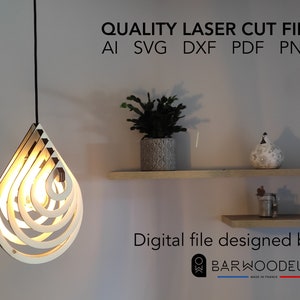 LAMPSHADE / Laser cut file / Instant download .ai .svg .dxf .pdf .png