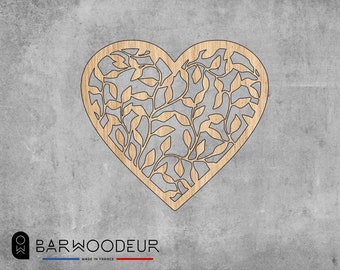 COEUR en bois | Décor mural pour la Saint-Valentin | Disponible couleur bois naturel ou noir | Décoration intérieure