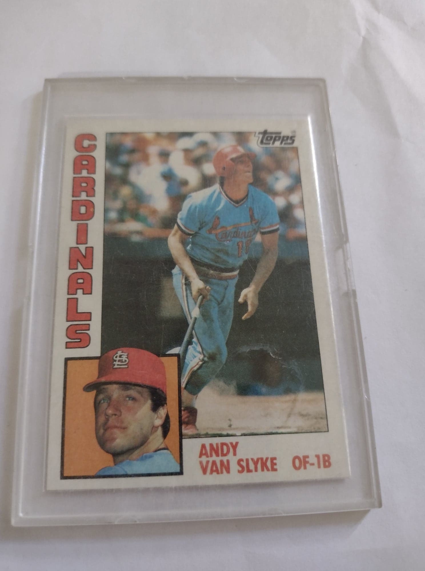 Autographed ANDY VAN SLYKE St. Louis Cardinals 1984 Topps Card