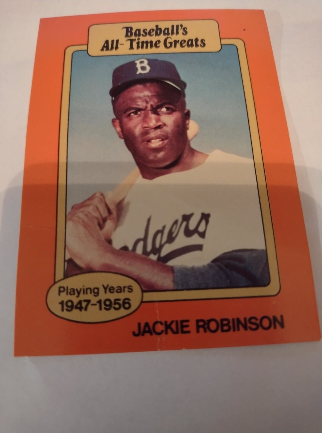 Baseball All Time Greats Jackie Robinson La Dodgers the Card is Bent Etsy