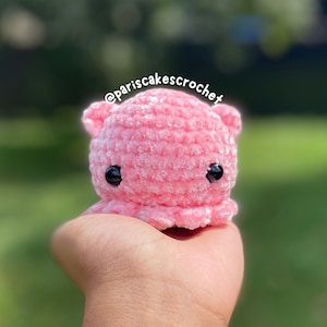 Mini Velvet Cuddle Fish Plushie, Mushroom Cuddle Fish Plushie, crochet plushie, adorable, soft plush, cute, stuffed animal, handmade toy