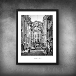 LISBON 5 Portugal Travel Prints Cities Series Landmarks City Black And White Photography Prints Poster Wall Art Decor Gift