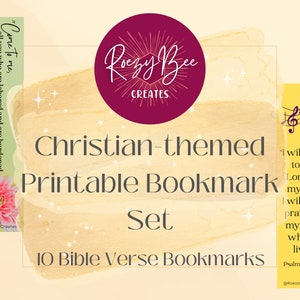 Christian-themed Printable Bookmark Set, Bible Quote Bookmark Download, Bible-inspired Gift, Religious Printable Bookmarks