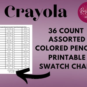 Crayola 50-ct. Assorted Printable Fillable Swatch Chart, Colored