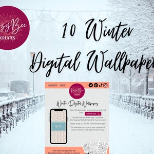 Fun Winter Digital Wallpapers for Phones, Christmas Phone Backgrounds, Winter Phone Backgrounds