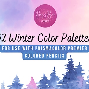 Winter Color Palettes Fillable Prismacolor Premier Colored Pencils, Winter Coloring Inspiration, Christmas Color Schemes, Winter Color