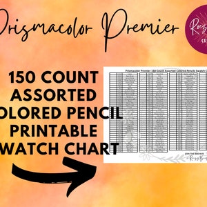 Prismacolor Premier 150 Color Swatch Chart (Printable PDF)