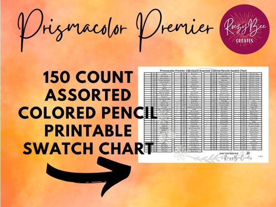 Prismacolor Premier 150-ct. Assorted Printable Swatch Chart