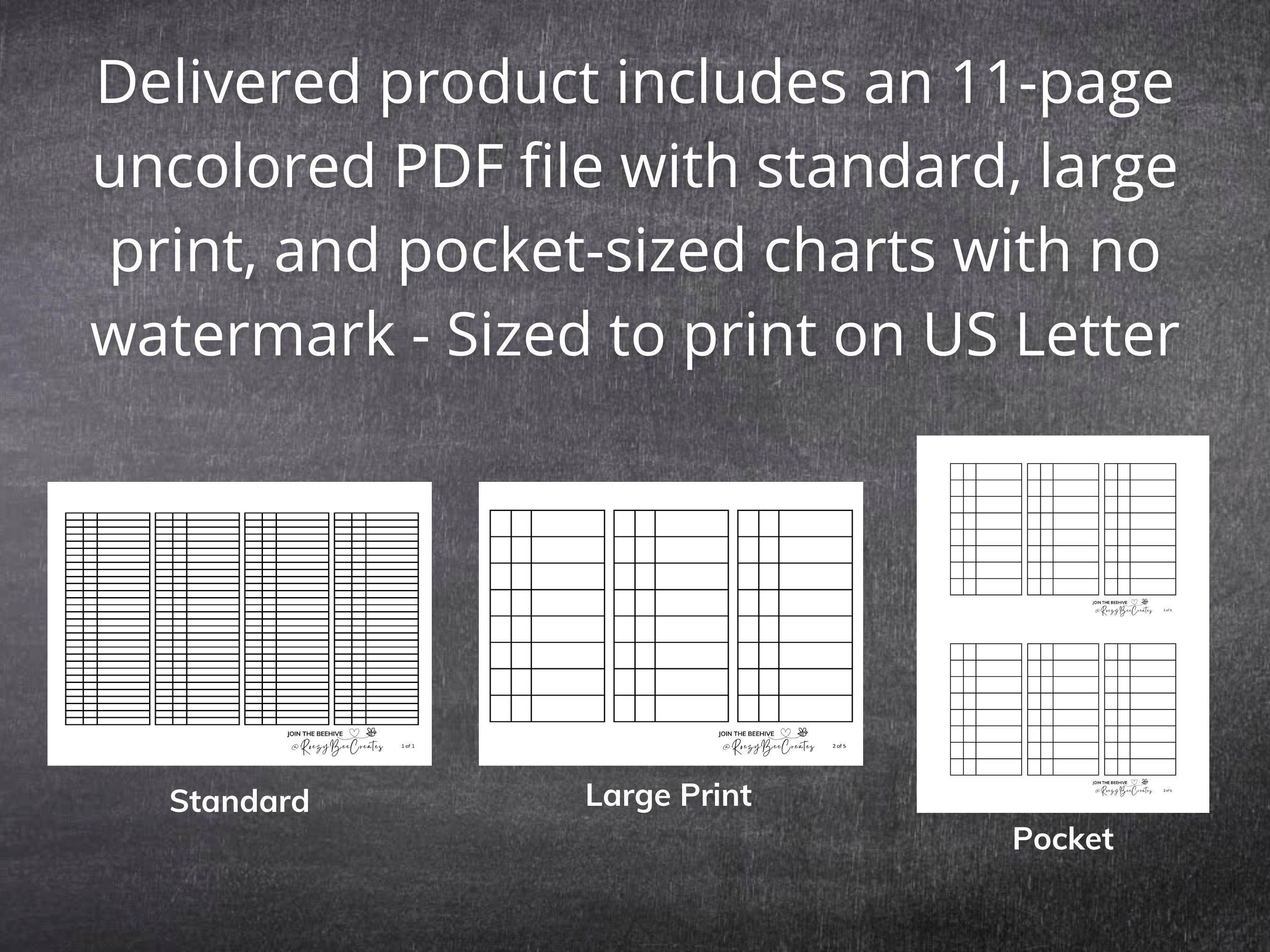 Blank 120-ct. Printable Swatch Chart, Colored Pencils Swatch Chart ...