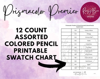 PrismacolorPremier Swatch Chart, 12-farbig ausfüllbar druckbar (Digitaler Download)