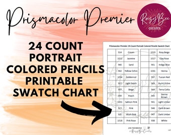 Prismacolor premier 24 ct Portrait Swatch Chart (druckbar)