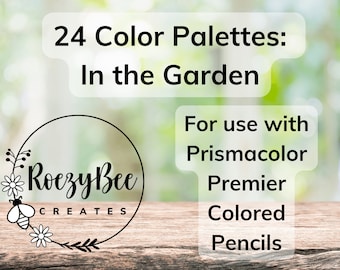 Garden Inspired Fillable Color Palettes Prismacolor Premier Colored Pencils, Spring Color Schemes, Adult Coloring, Design Ideas