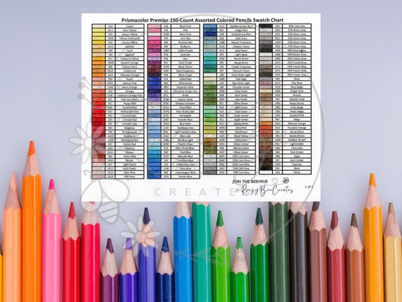 Prismacolor Premier 150-ct. Assorted Printable Swatch Chart
