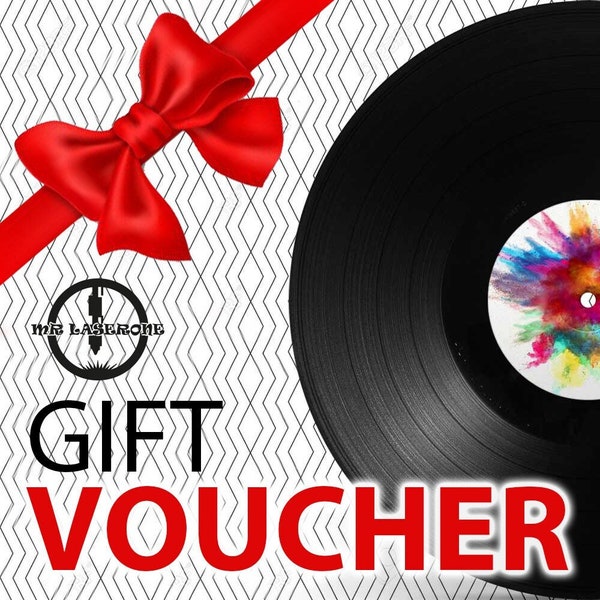 Geschenkgutschein mit druckbarer Karte zum Erstellen einer personalisierten Vinyl! Perfekt für Last Minute Geschenke