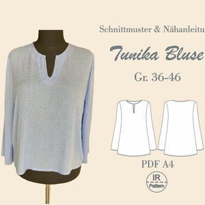 PDF Schnittmuster Tunika Bluse