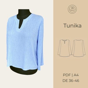 Tunika Bluse Damen | PDF Schnittmuster mit Anleitung
