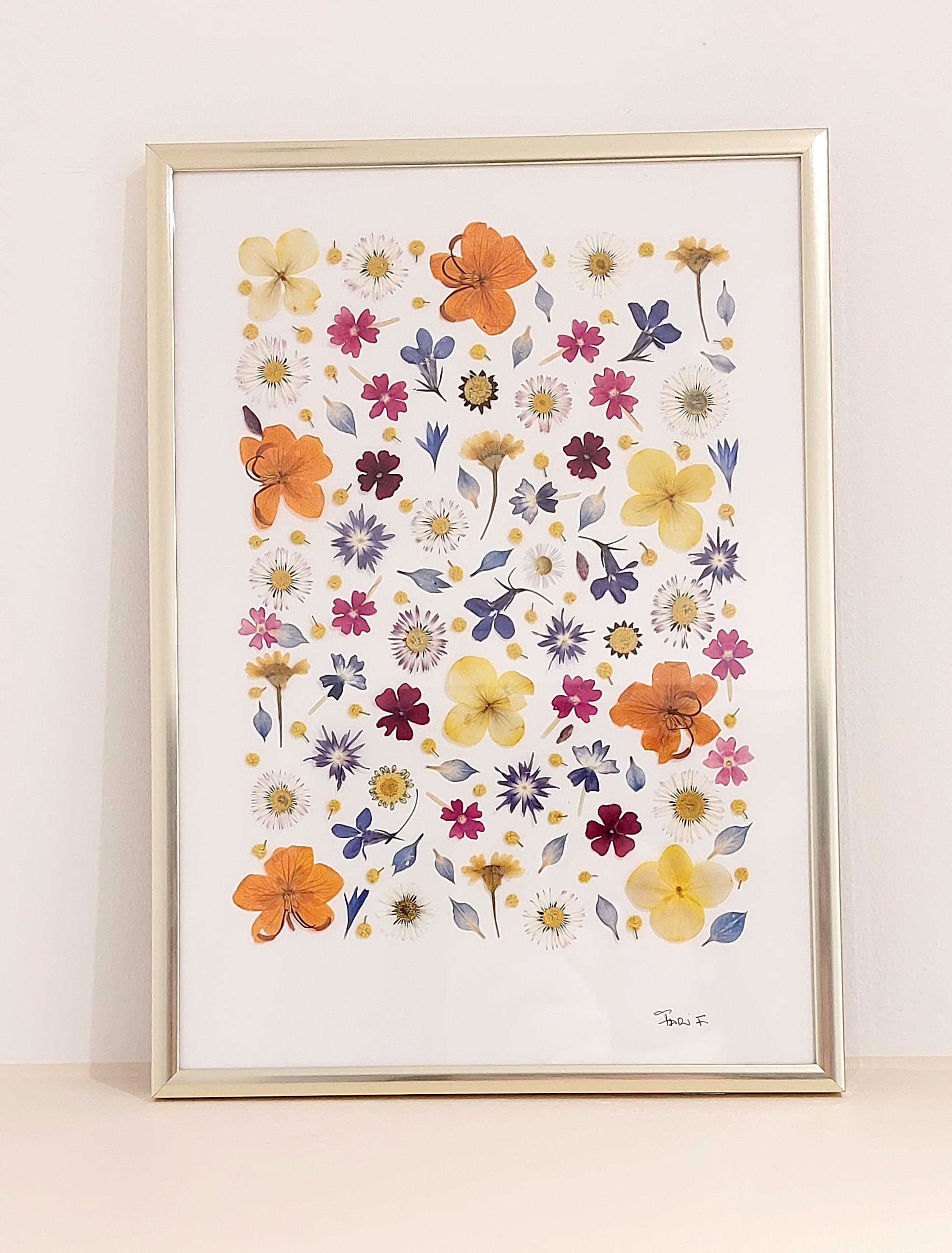 Lukraine - Fête Des Mères/Herbier Cadre Fleurs Pressés/Pressed Flowers Framed/Framed Botanical Artwo