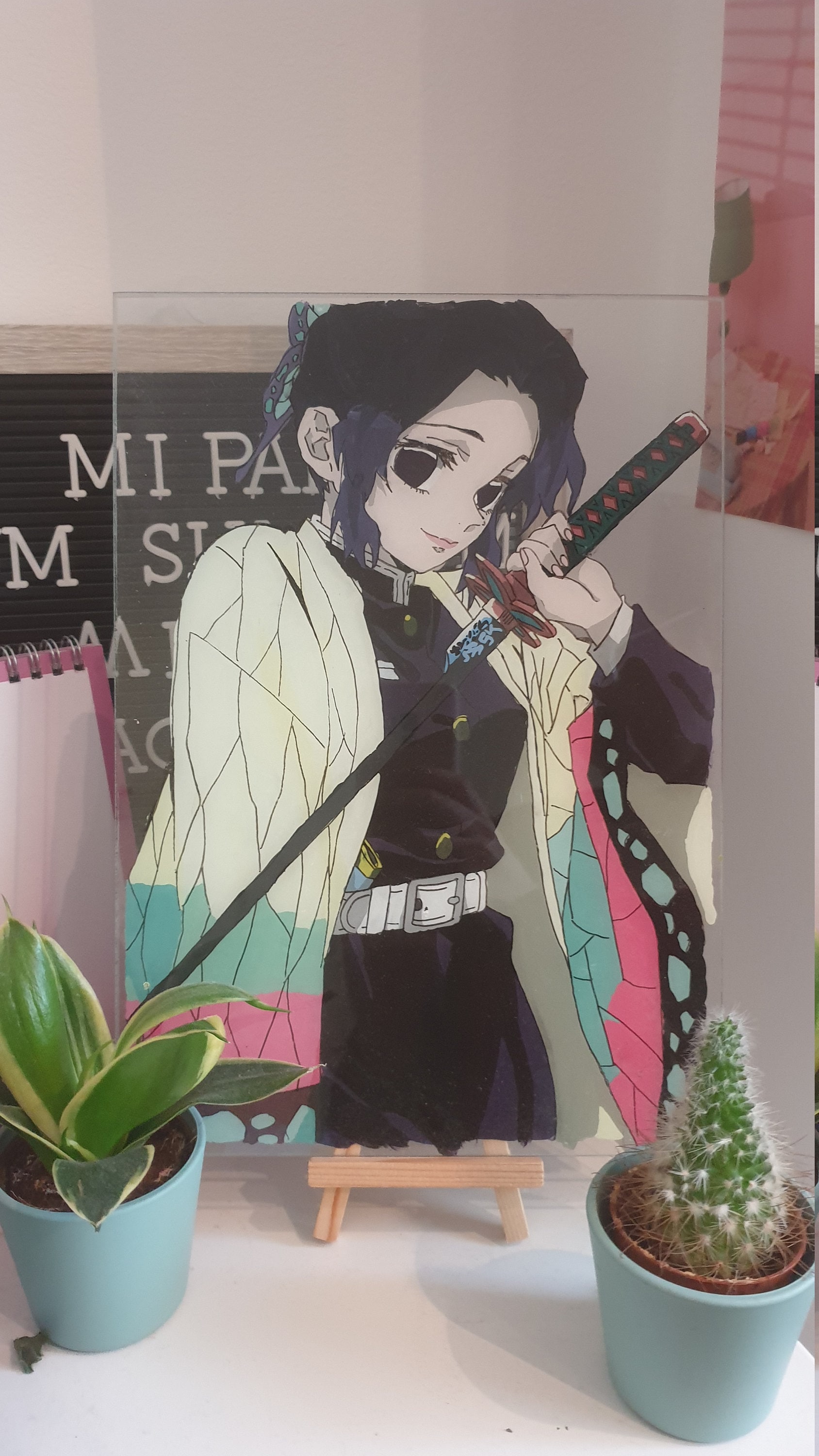 Personalized Manga Glass Custom Anime Glass Painting Anime Handmade