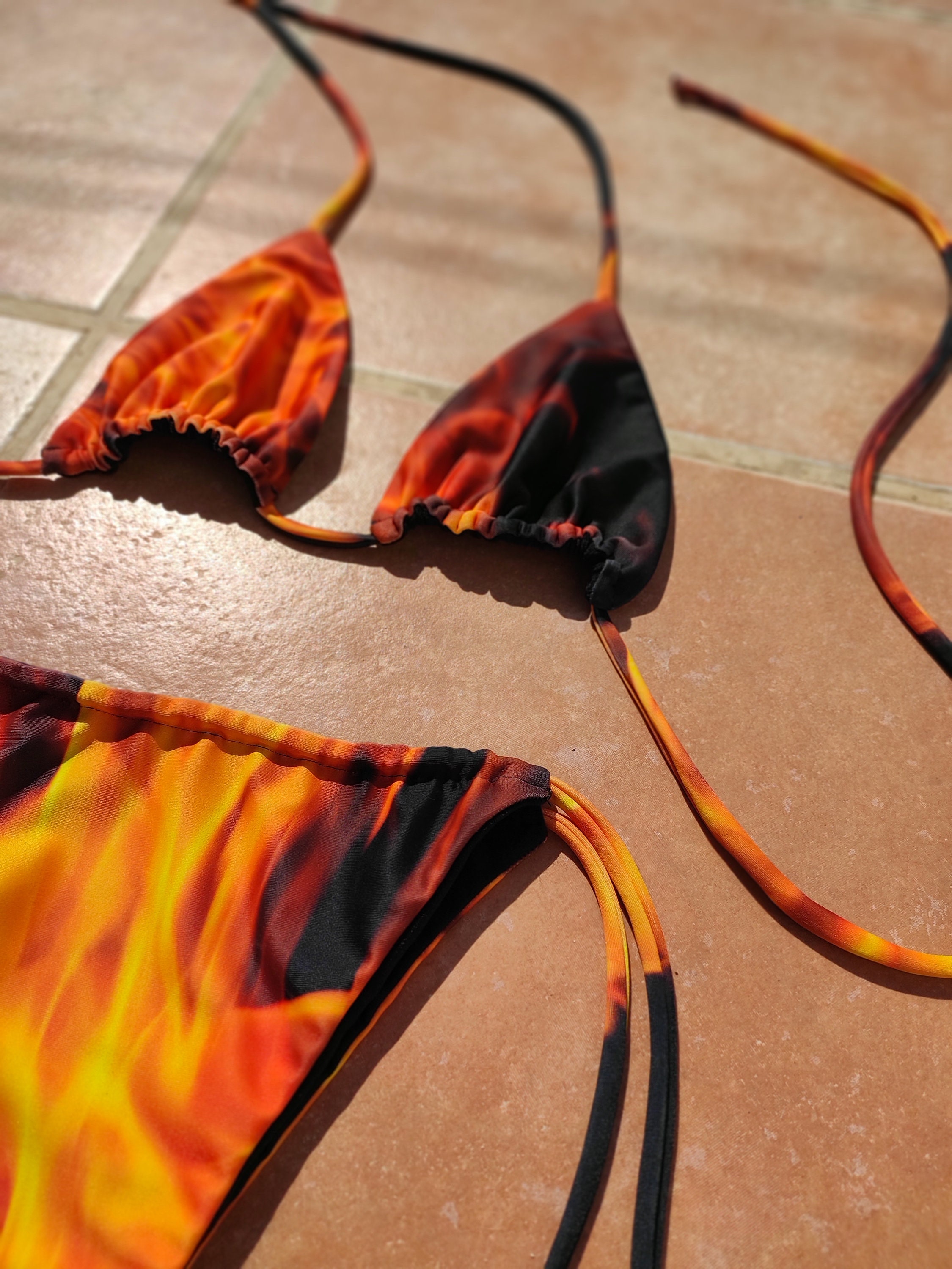 Brush Flame Bikini Top main image 1
