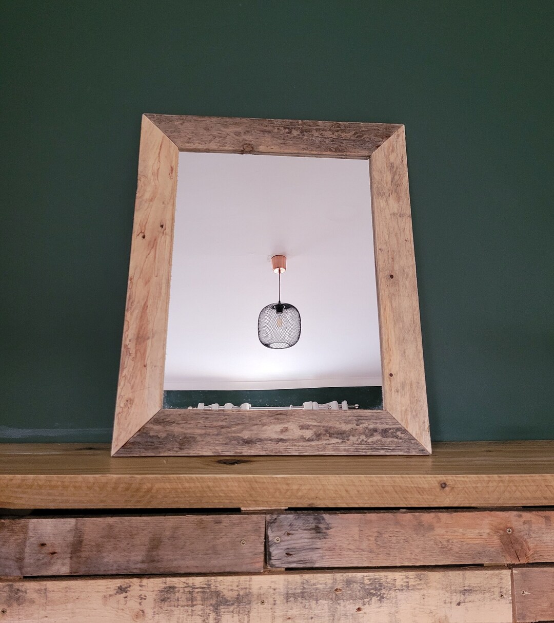 Large Reclaimed Wood Mirror. Etsy