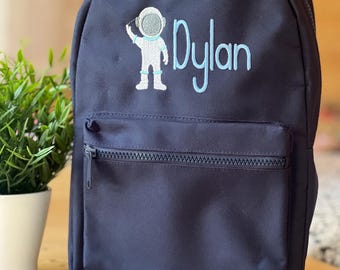 Personalised embroidered kids backpack with choice of motif. Nursery backpack, back to school, travel backpack. Children’s backpack, school.