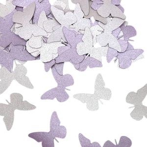 PURPLE BUTTERFLY CONFETTI - Butterfly Kisses & Birthday Wishes -  1st Birthday - Baby Shower - Bridal Shower - Bridal Era