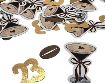 ESPRESSO MARTINI Confetti - A Tini Bit Older - Love is Brewing - Espresso Martini Themed Party Decor