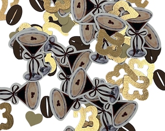 ESPRESSO MARTINI Confetti - A Tini Bit Older - Love is Brewing - Espresso Martini Themed Party Decor