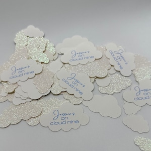 CLOUD 9 CONFETTI - Cloud Confetti - Bachelorette - Bridal Shower - Custom Confetti