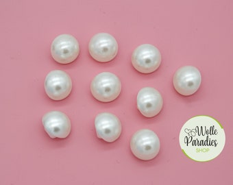 Pack de 10 boutons enfant imitation perle style 12 mm